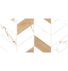 GT128VG Плитка настенная Marmaris белая геометрия матовая 25x50