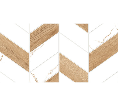 GT128VG Плитка настенная Marmaris белая геометрия матовая 25x50